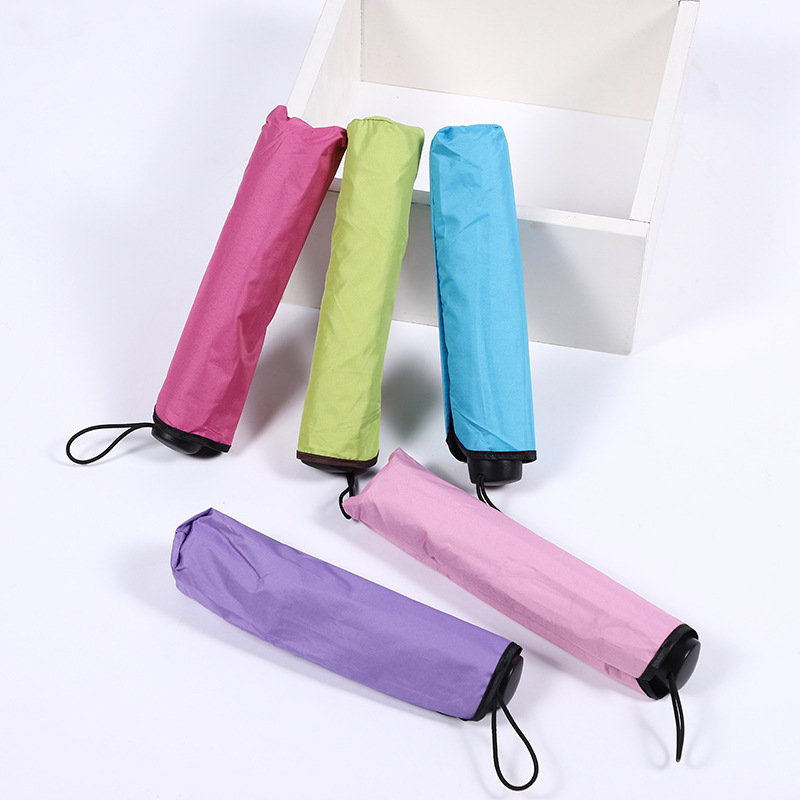 Water Blossom Umbrella Vinyl Sun Protective UV-Proof Sun Umbrella Sun Shade Rain Dual-Use Three-Fold 8-Bone Folding Umbrella