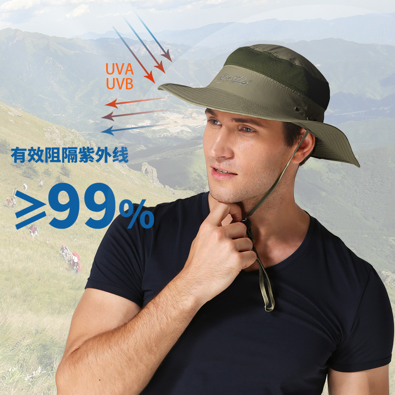 Outdoor Hat Sun-Proof Bucket Hat Bucket Hat Spring/Summer Men&#039;s and Women&#039;s Wide Brim Hat UV-Proof Sun Hat Amazon Hot