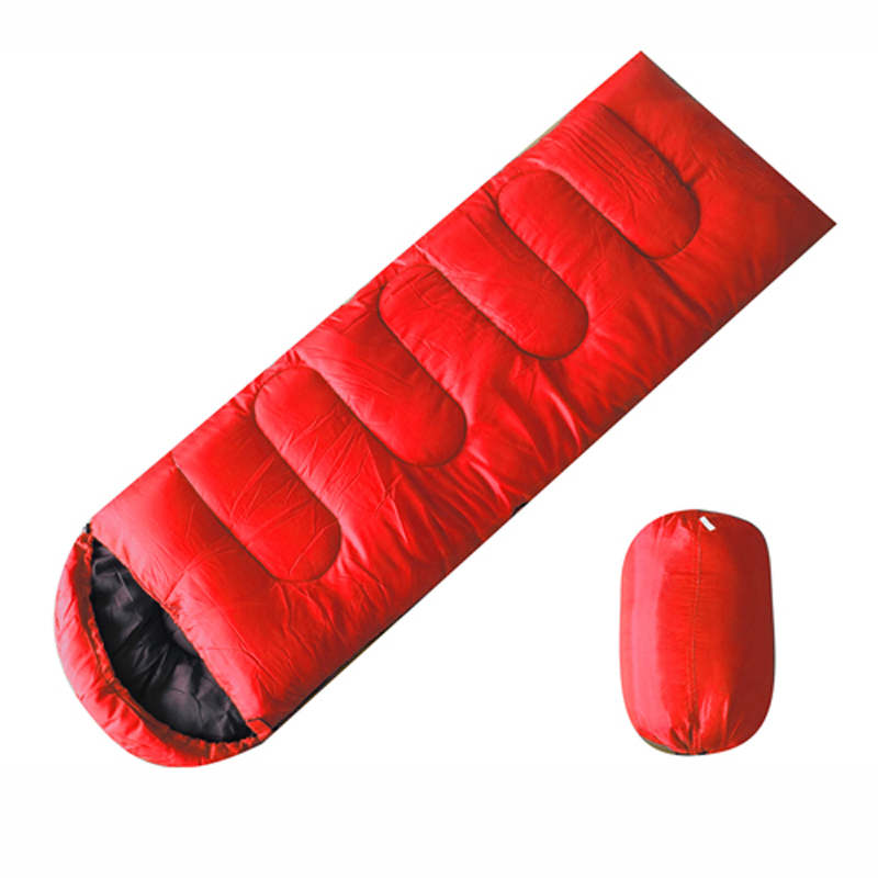 Factory direct thick warm wind cold hooded sleeping bag envelope camping sleeping bag