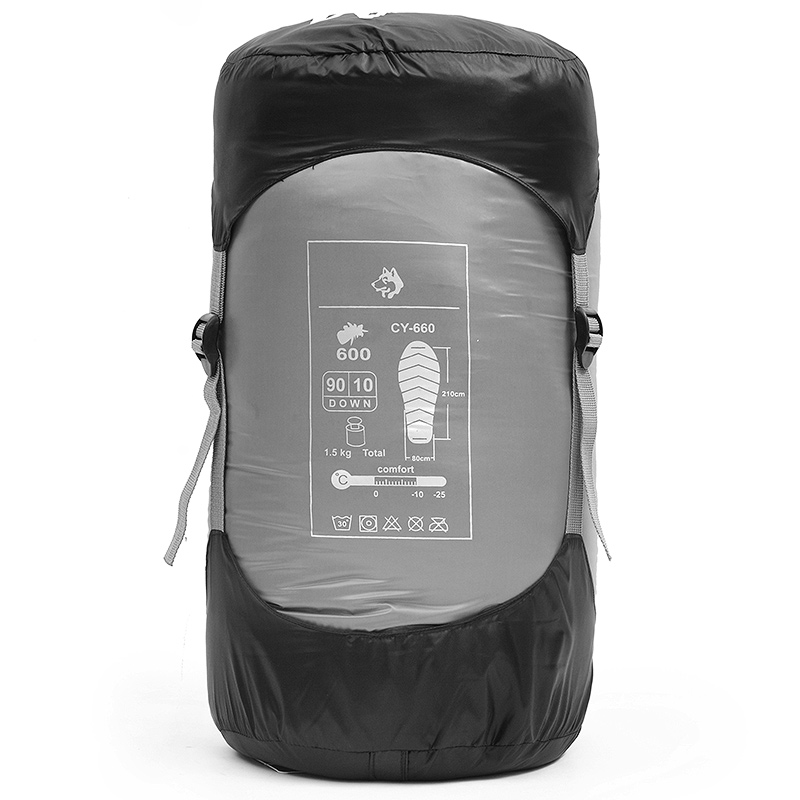 Sled dog outdoor warm and thick mummy type single can splice down sleeping bag
