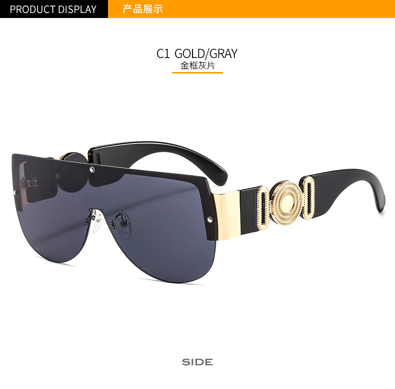 Men's Metal Siamese Sports Cycling Sunglasses Outdoor UV-Proof Fashion Cross-Border Sunglasses 504 Men's Metal Siamese Sports Cycling Sunglasses Outdoor UV-Proof Fashion Cross-Border Sunglasses 504