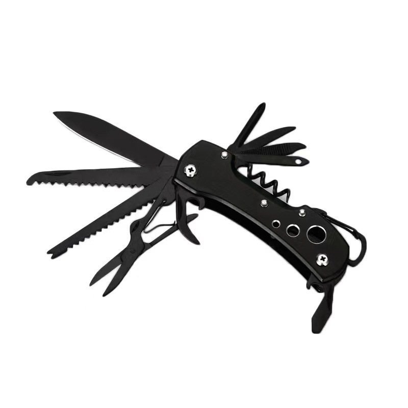 Multifunctional Swiss Army Knife Outdoor Survival Tool Emergency EDC Tool Folding Fruit Knife Outdoor Self-Defense Tool