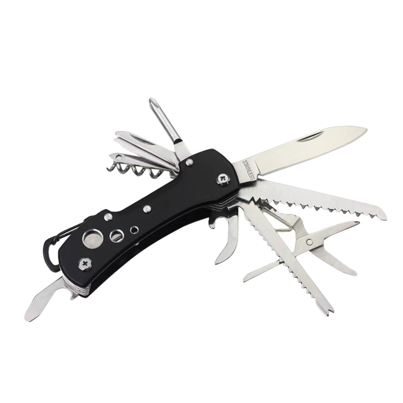 Multifunctional Swiss Army Knife Outdoor Survival Tool Emergency EDC Tool Folding Fruit Knife Outdoor Self-Defense Tool