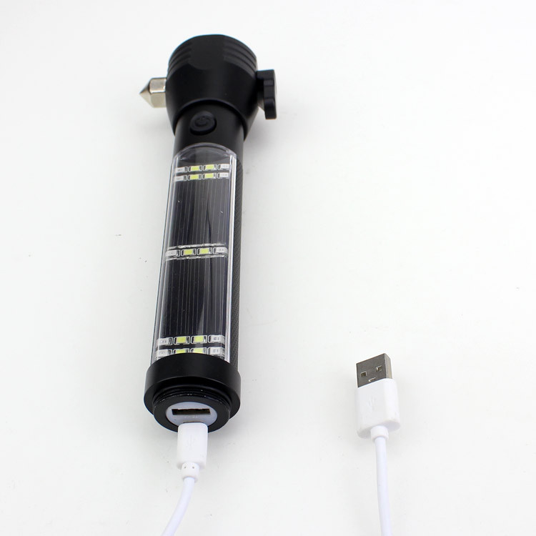 Tiger hunting LED emergency safety escape hammer flashlight outdoor solar energy safety hammer flashlight Tiger hunting LED emergency safety escape hammer flashlight outdoor solar energy safety hammer flashlight