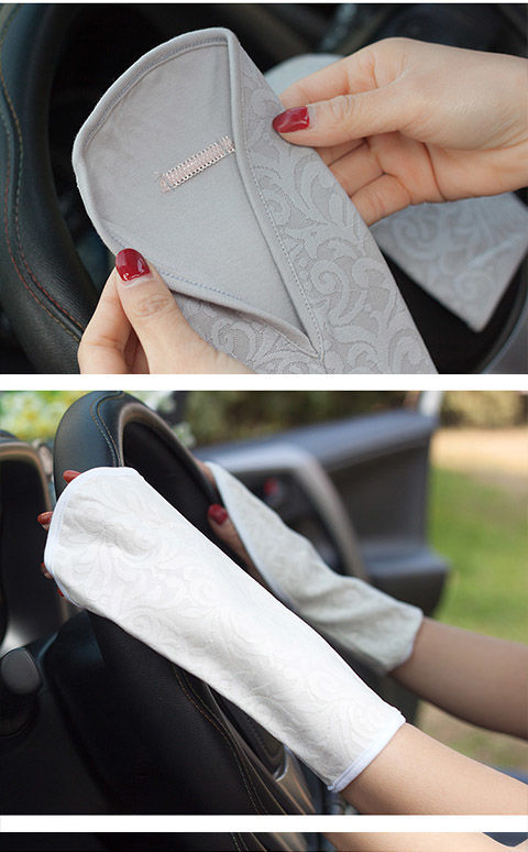 Summer Lace Leak Finger Sun Protection Gloves Women's Short Riding Driving Outdoor UV-Proof ICE Cotton Mid-Length Oversleeves Summer Lace Leak Finger Sun Protection Gloves Women's Short Riding Driving Outdoor UV-Proof ICE Cotton Mid-Length Oversleeves
