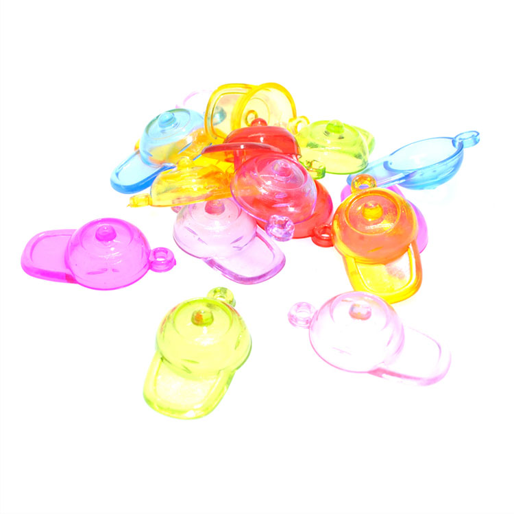 Transparent Acrylic Hat Shape Pendant Imitation Crystal Gem Toy Toddler Treasure Hunting Props Game Machine Toy