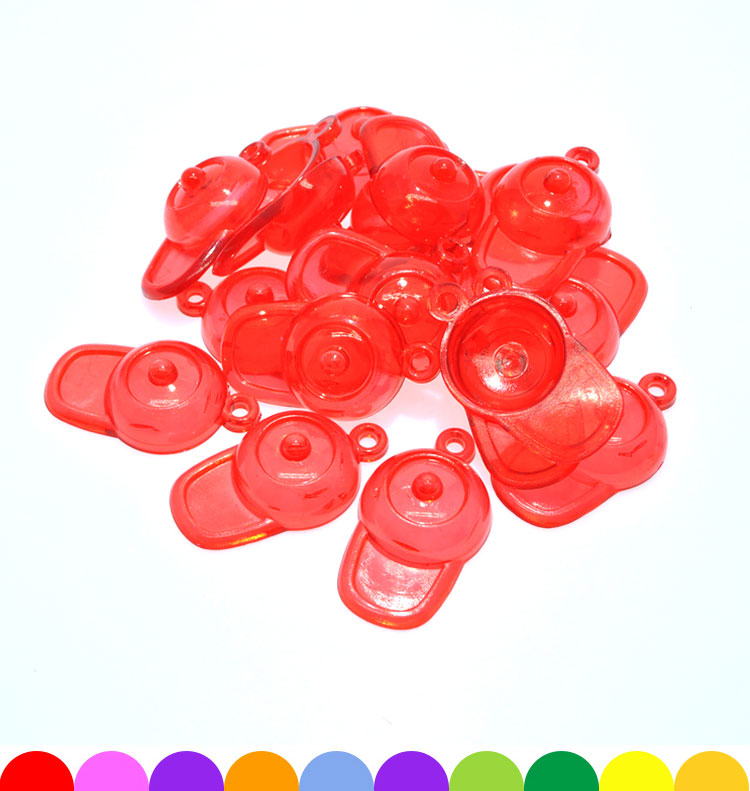 Transparent Acrylic Hat Shape Pendant Imitation Crystal Gem Toy Toddler Treasure Hunting Props Game Machine Toy