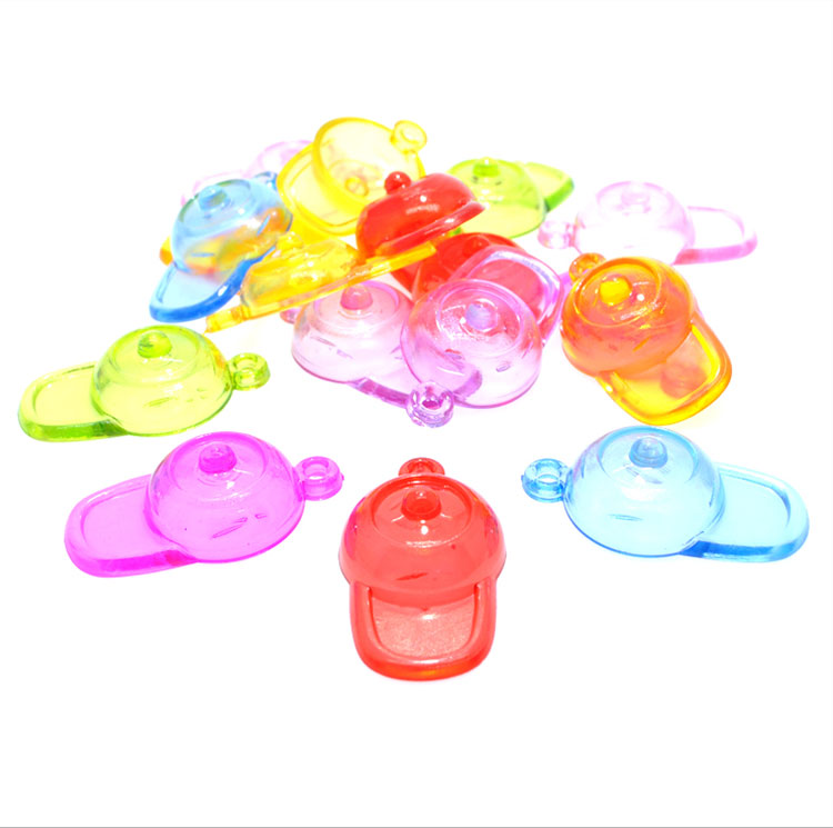 Transparent Acrylic Hat Shape Pendant Imitation Crystal Gem Toy Toddler Treasure Hunting Props Game Machine Toy