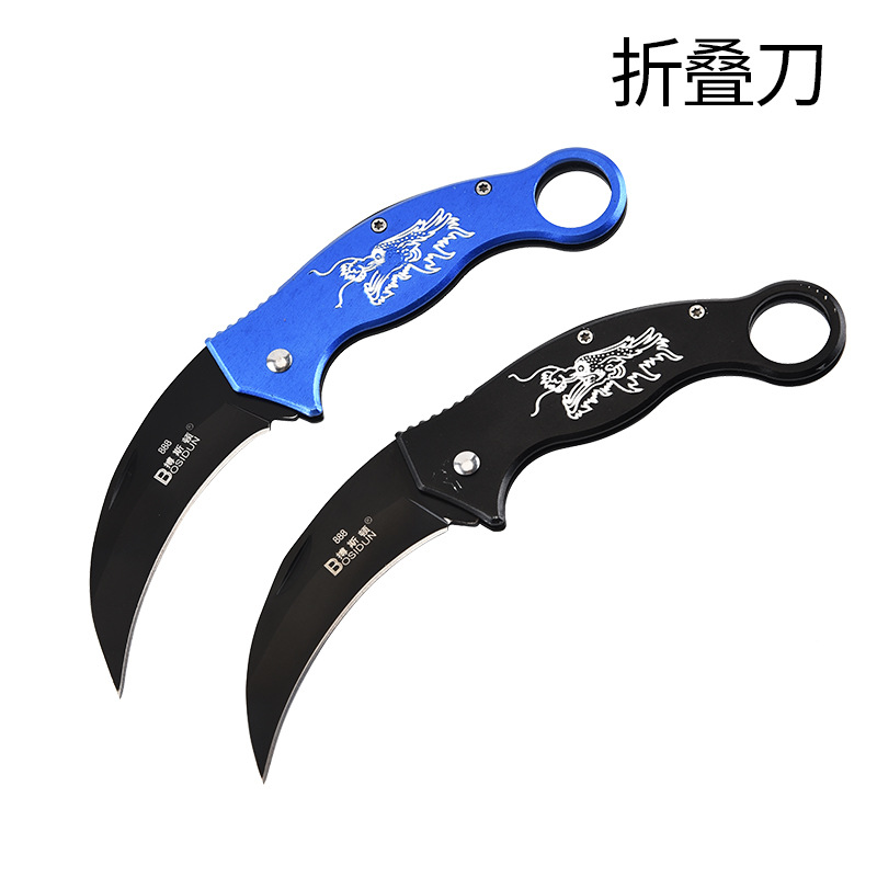 Factory Direct Sales Folding Knife Stainless Steel Folding Knife Folding Knife Wild Survival Camping Survival Outdoor Knife Blade Self-Defense a Folding Knife