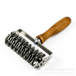 Spot Baking Tool Stainless Steel Pizza Shovel Wooden Handle Cake Transfer Shovel Pizza Tool (6-Inch)
