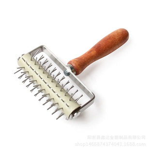 Spot Baking Tool Stainless Steel Pizza Shovel Wooden Handle Cake Transfer Shovel Pizza Tool (6-Inch)