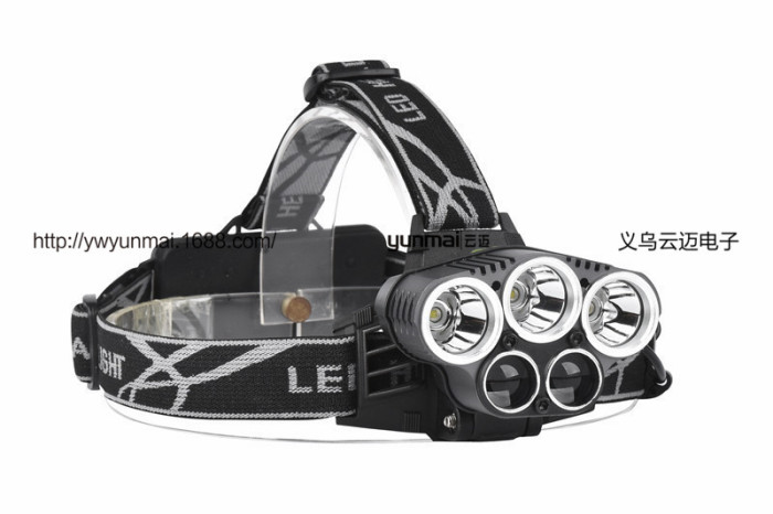 Wholesale 3T6 strong head lamp +2LTS headlights new 5LED super bright hunting fishing lamp Wholesale 3T6 strong head lamp +2LTS headlights new 5LED super bright hunting fishing lamp