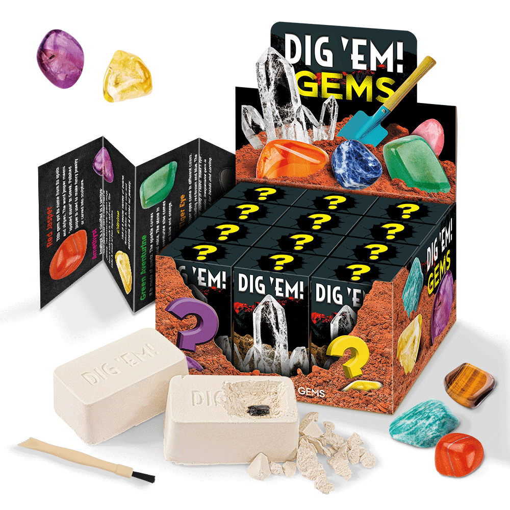 2021 Cross-Border New Fossil Children&#039;s Treasure Hunting Ore Boys and Girls Toys Gem Digging Blind Box Gift Set