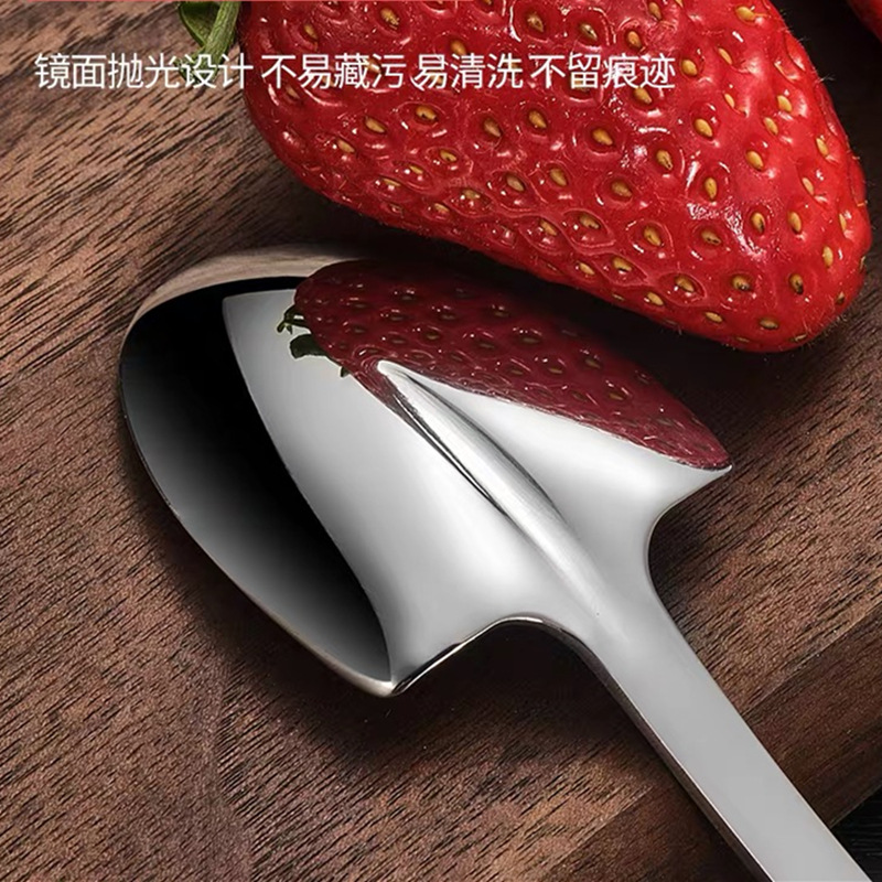 Spoon Soup Spoon 304 Stainless Steel Spoon Shovel Spoon Fruit Spoon Korean Spoon Internet Sensation Spoon Dessert Spoon