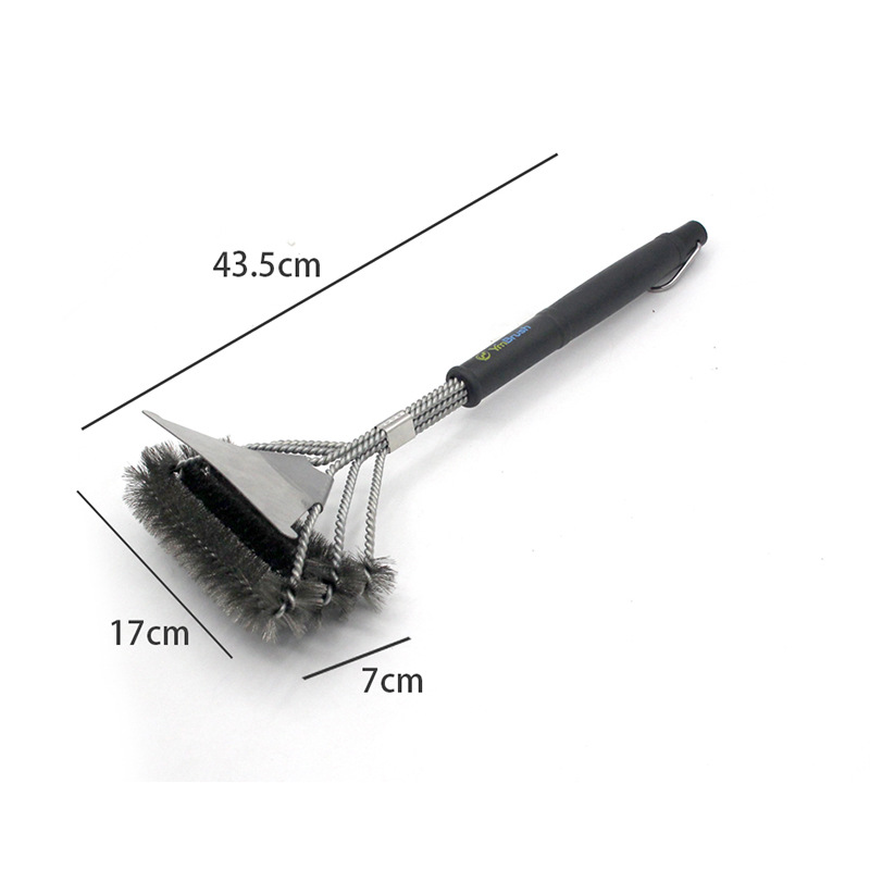 Barbecue Brush Three-Head Barbecue Brush New Style with Shovel Three-Head Barbecue Brush Grill Cleaning Brush Barbecue Brush Three-Head Barbecue Brush New Style with Shovel Three-Head Barbecue Brush Grill Cleaning Brush