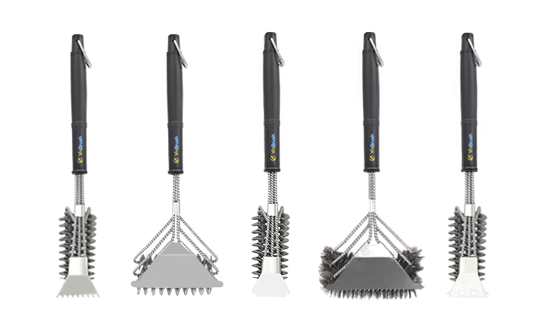 Barbecue Brush Three-Head Barbecue Brush New Style with Shovel Three-Head Barbecue Brush Grill Cleaning Brush Barbecue Brush Three-Head Barbecue Brush New Style with Shovel Three-Head Barbecue Brush Grill Cleaning Brush