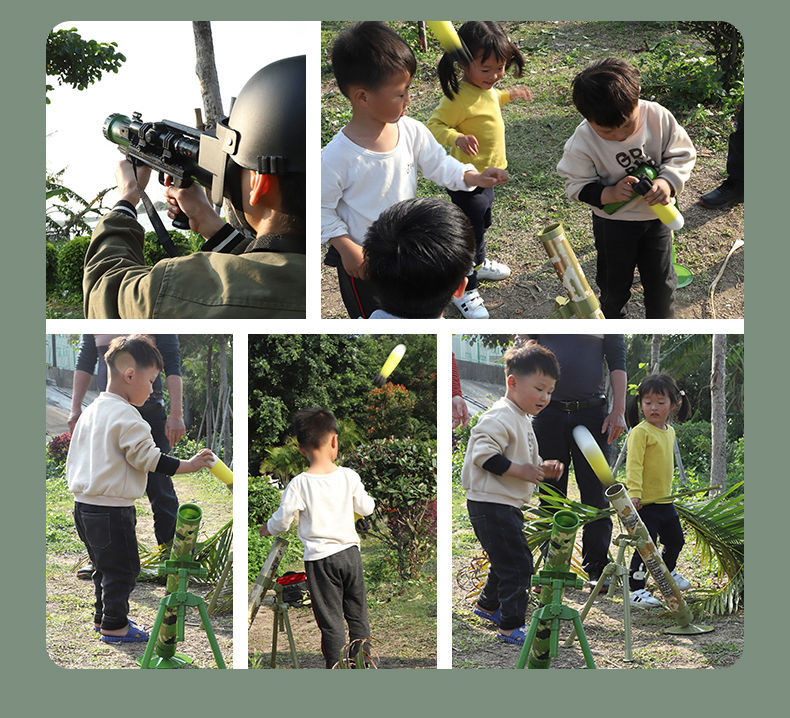 Children's Mortar Toy Simulation Launch RPG Rocket Barrel Pursuit Howitzer TikTok Jesus Survival Cannon 6 Children's Mortar Toy Simulation Launch RPG Rocket Barrel Pursuit Howitzer TikTok Jesus Survival Cannon 6