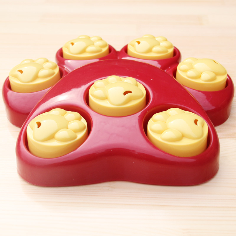 Dog Puzzle Food Container Large Footprints Pet Toy Treasure Hunting Slow Feeding Bowl Dog Intelligent Toy Interactive Toy