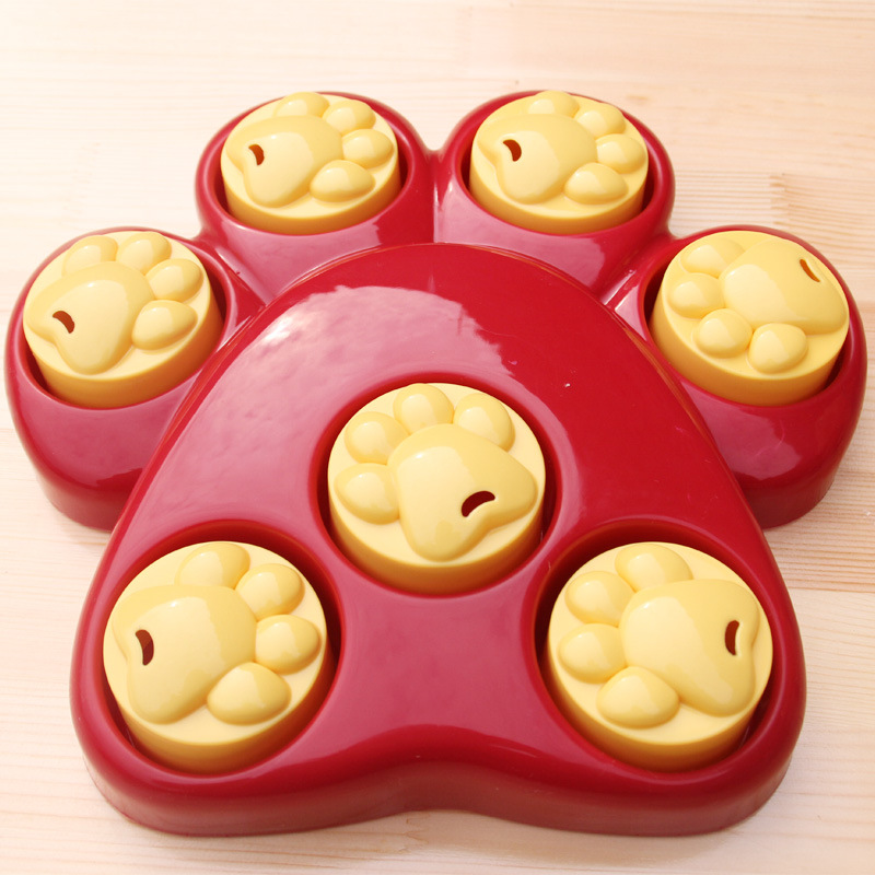 Dog Puzzle Food Container Large Footprints Pet Toy Treasure Hunting Slow Feeding Bowl Dog Intelligent Toy Interactive Toy