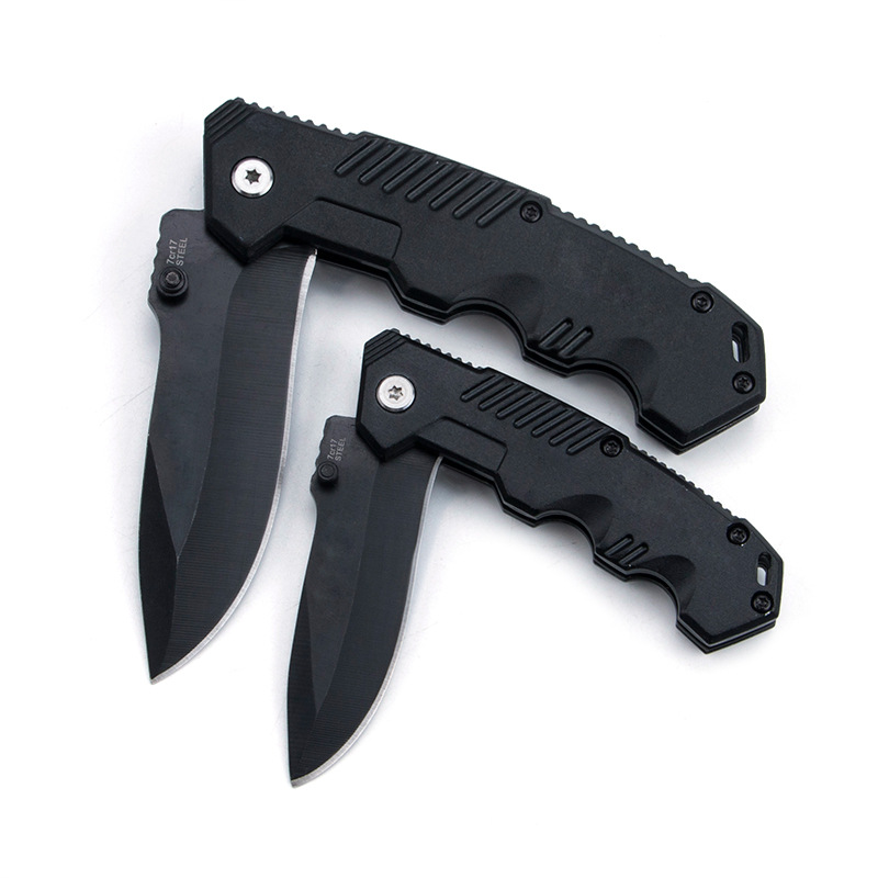 Outdoor Folding Knife Portable Knife Outdoor Tactical Field Man Vs. Wild Hunting Knife High Hardness Multi-Function 
