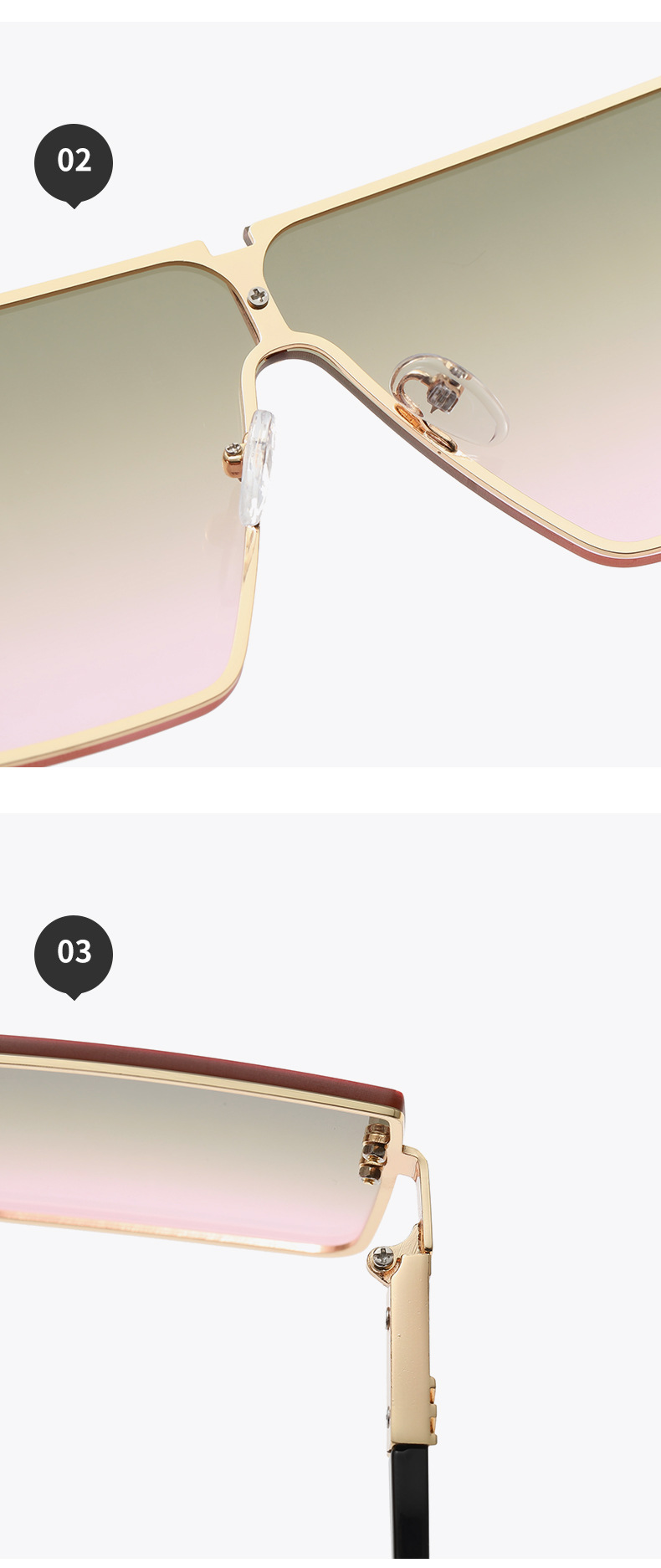 2022 Foreign Trade New Large Frame One-Piece Sun Glasses W Letter Sunglasses Men's Fashion UV-Proof Sunglasses