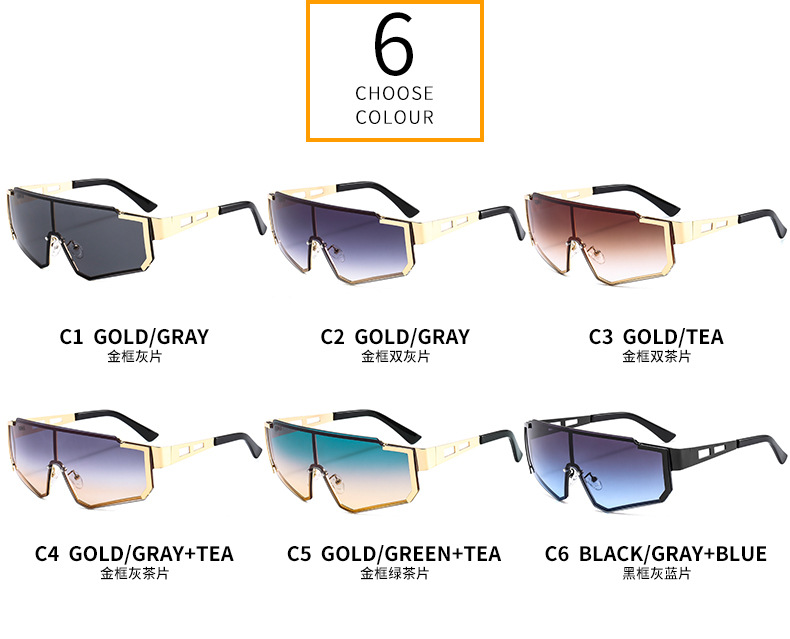 Men's Metal Siamese Sports Cycling Sunglasses Outdoor UV-Proof Fashion Cross-Border Sunglasses 505 Men's Metal Siamese Sports Cycling Sunglasses Outdoor UV-Proof Fashion Cross-Border Sunglasses 505