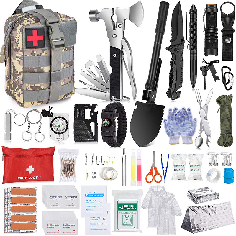 Outdoor Supplies Survival Tool Combination Set Multifunctional Camping Travel Equipment Field EDC Emergency Combat Bag