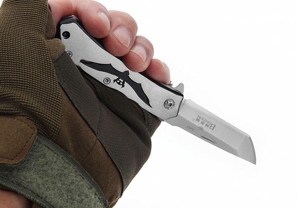 Boseton 7 Chromium 17 SST Fruit Knife Outdoor Survival Folding Knife Sharp Camping Knife Lockless Knife 997