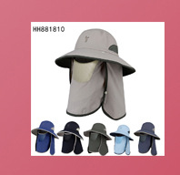 Outdoor Hat Sun Shade UV Protection Mountaineering Face Cover Sun-Proof Sun Shade Sun Hat with Neck Flap Removable Shawl Face Mask Cap