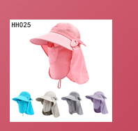 Outdoor Hat Sun Shade UV Protection Mountaineering Face Cover Sun-Proof Sun Shade Sun Hat with Neck Flap Removable Shawl Face Mask Cap