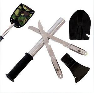 Military folding shovel/camping/outdoor tools/garden tools and four-in-one Sapper shovel multifunctional engineering unit spade axe saws
