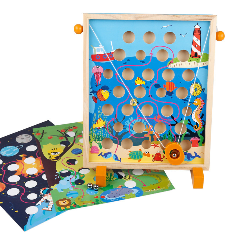 Children&#039;s Educational Toys Multi-Scene Treasure Hunting Game Children&#039;s Early Education Educational Maze Wooden Toys