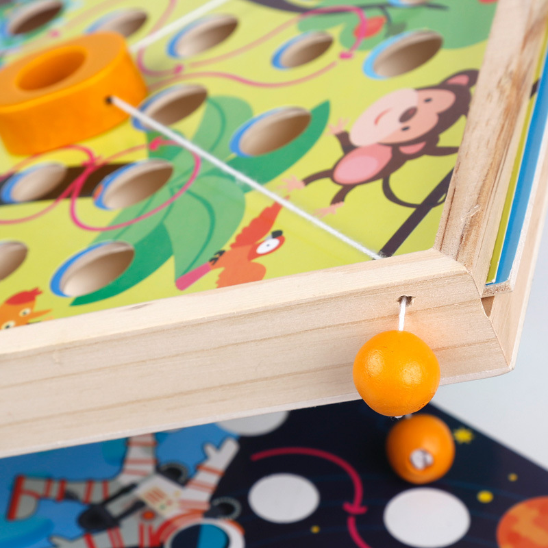 Children&#039;s Educational Toys Multi-Scene Treasure Hunting Game Children&#039;s Early Education Educational Maze Wooden Toys
