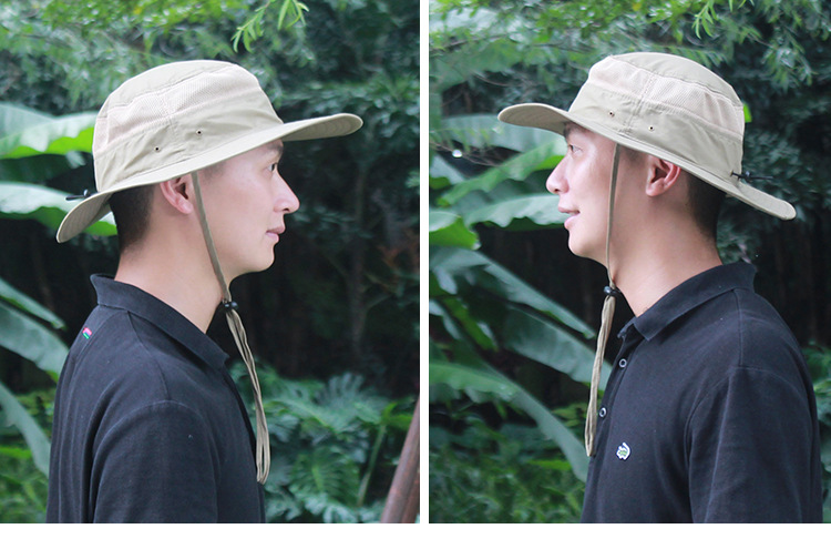 Outdoor Hat Sun-Proof Bucket Hat Bucket Hat Spring/Summer Men's and Women's Wide Brim Hat UV-Proof Sun Hat Amazon