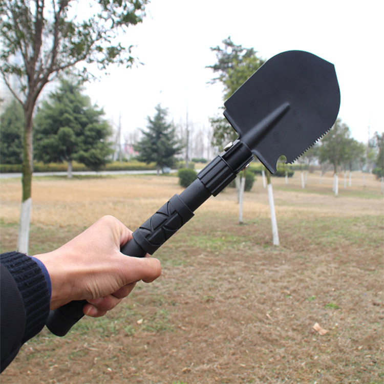 Multifunctional Outdoor Shovel German Manganese Steel Folding Camping Army Spade Shovel Combination Fishing Tool