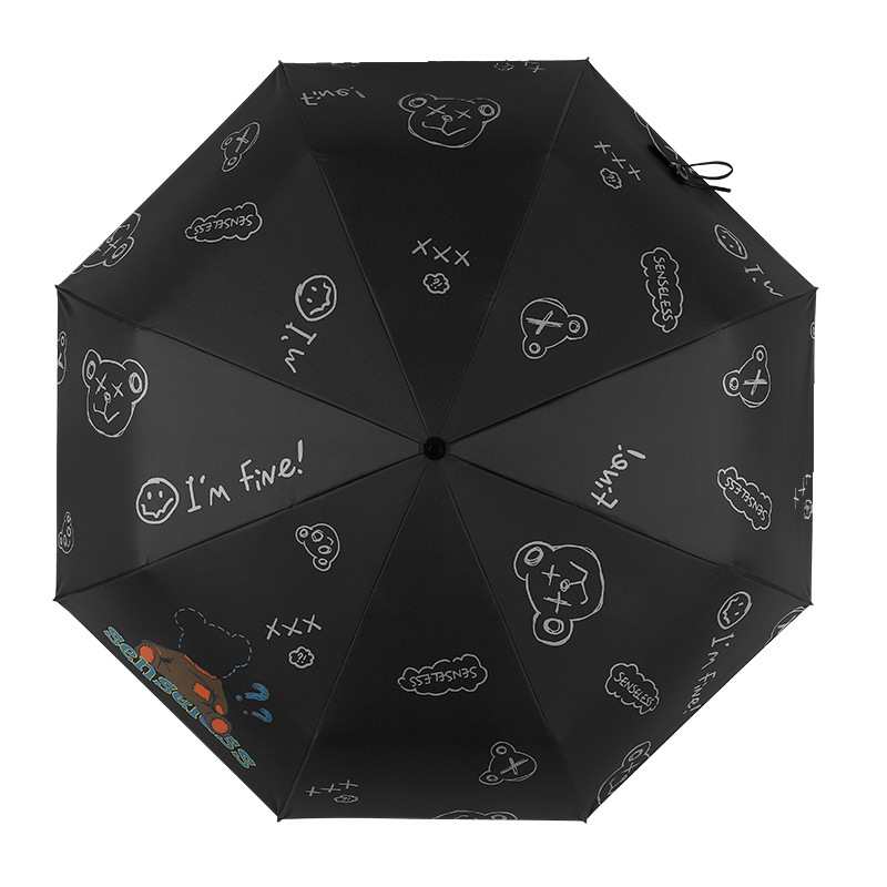 Trendy Cartoon Creative Automatic Umbrella Women&#039;s Dual-Use Sun Umbrella UV-Proof Sun Umbrella for Men