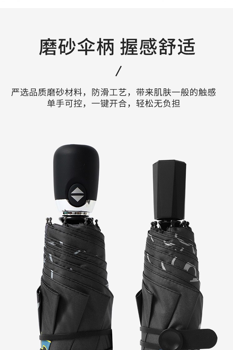 Trendy Cartoon Creative Automatic Umbrella Women's Dual-Use Sun Umbrella UV-Proof Sun Umbrella for Men