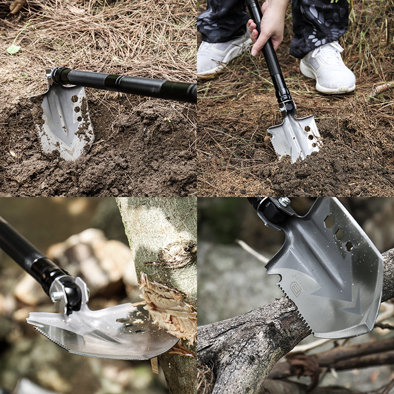 Camping Military Shovel Folding Military Shovel Cross-Border Hot Selling Multi-Functional Outdoor Shovel Camping Equipment Military Shovel