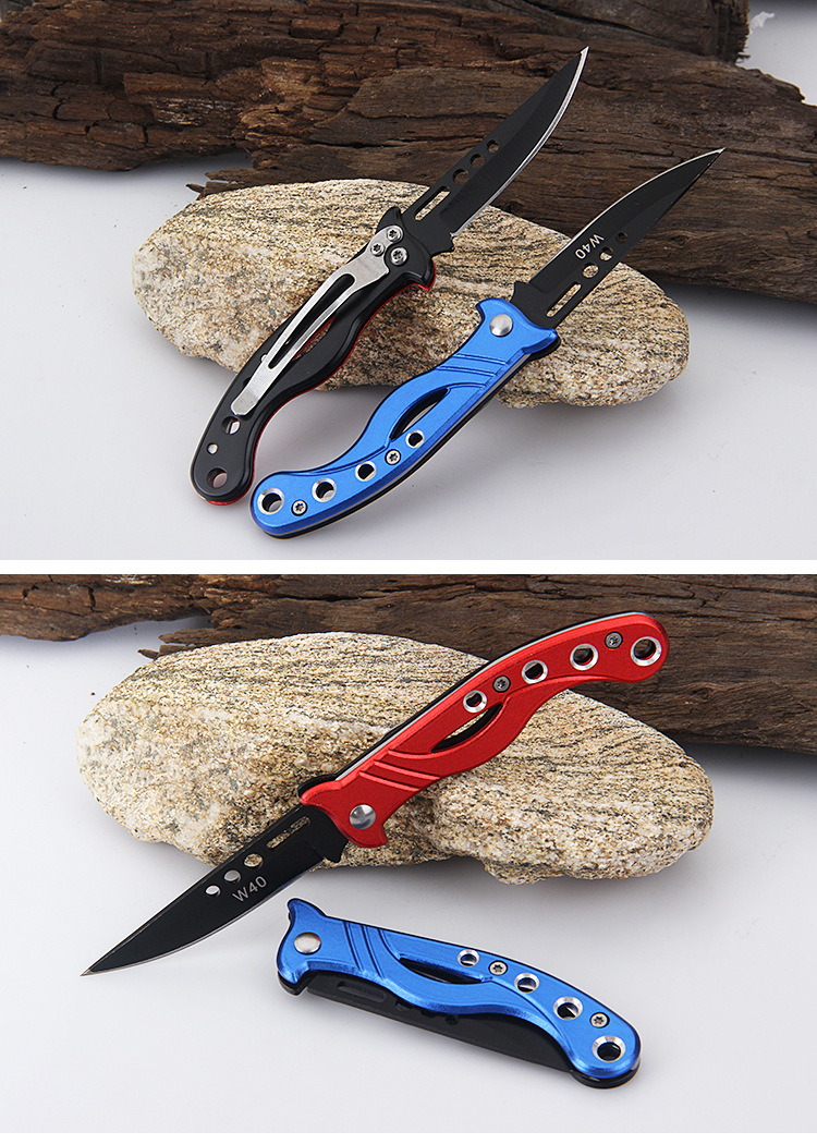 Yangjiang Color Handle Outdoor Portable Knife Multi-Function Outdoor Knife Field Survival Folding Knife Fruit Knife