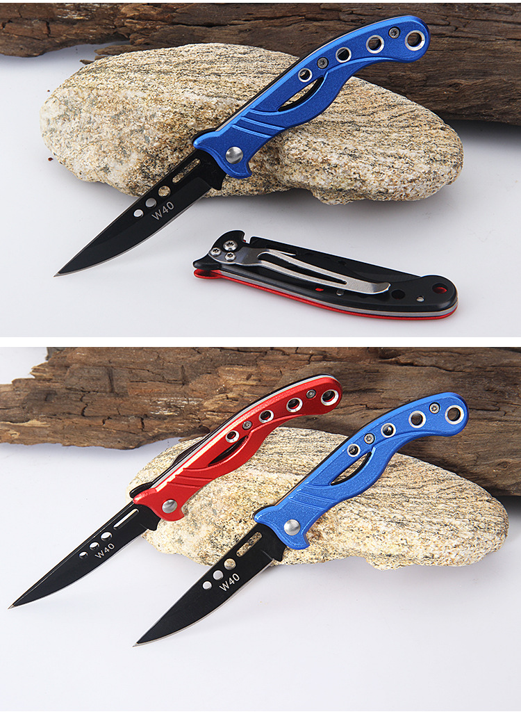 Yangjiang Color Handle Outdoor Portable Knife Multi-Function Outdoor Knife Field Survival Folding Knife Fruit Knife