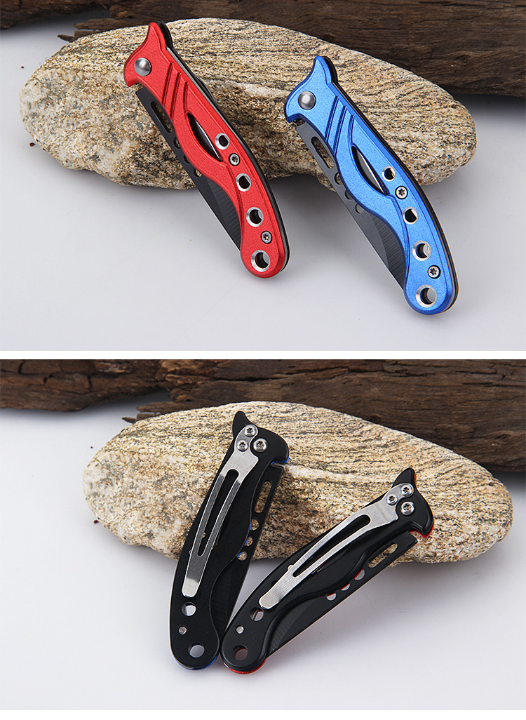 Yangjiang Color Handle Outdoor Portable Knife Multi-Function Outdoor Knife Field Survival Folding Knife Fruit Knife