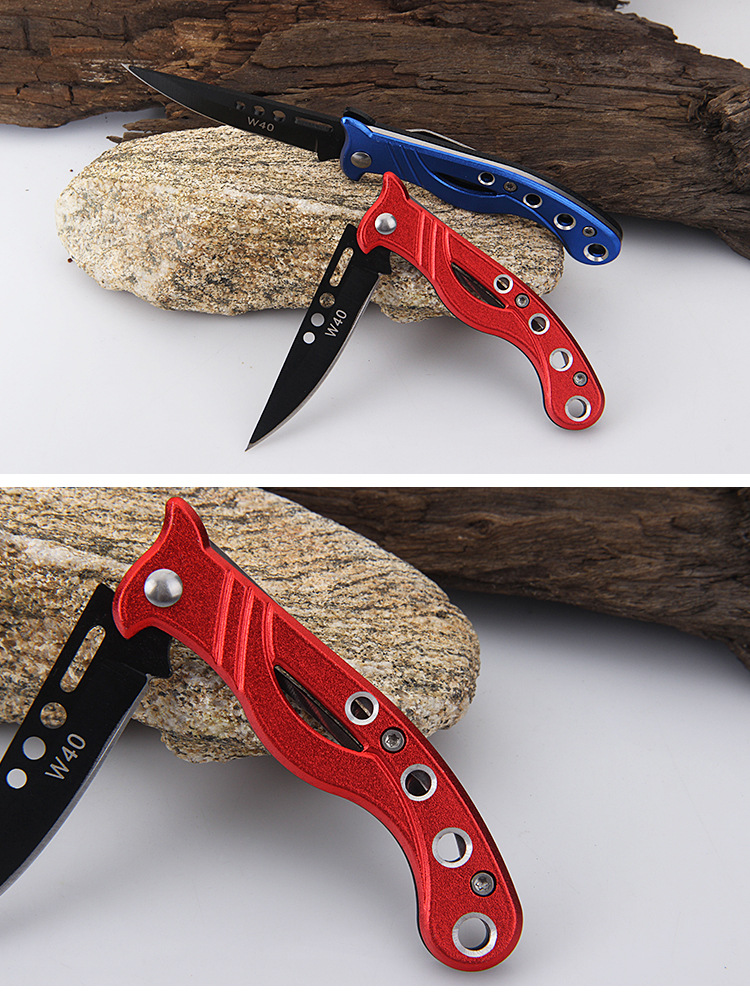 Yangjiang Color Handle Outdoor Portable Knife Multi-Function Outdoor Knife Field Survival Folding Knife Fruit Knife