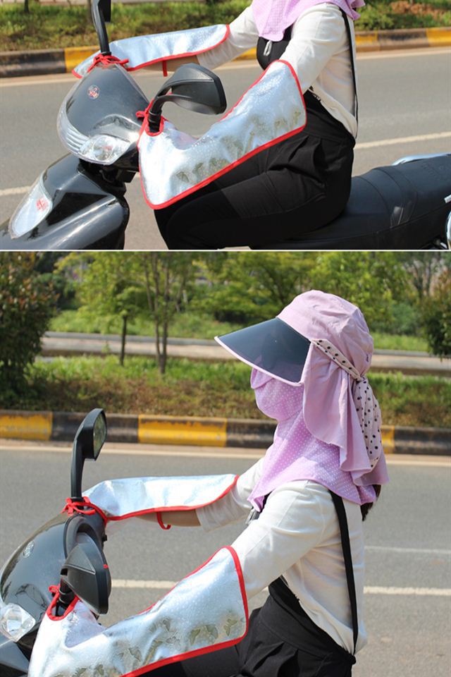 Electric Bicycle Motorcycle Sunscreen and Waterproof UV-Proof Men's and Women's Cycling Extended Sun-Proof Gloves Handle Cover Electric Bicycle Motorcycle Sunscreen and Waterproof UV-Proof Men's and Women's Cycling Extended Sun-Proof Gloves Handle Cover