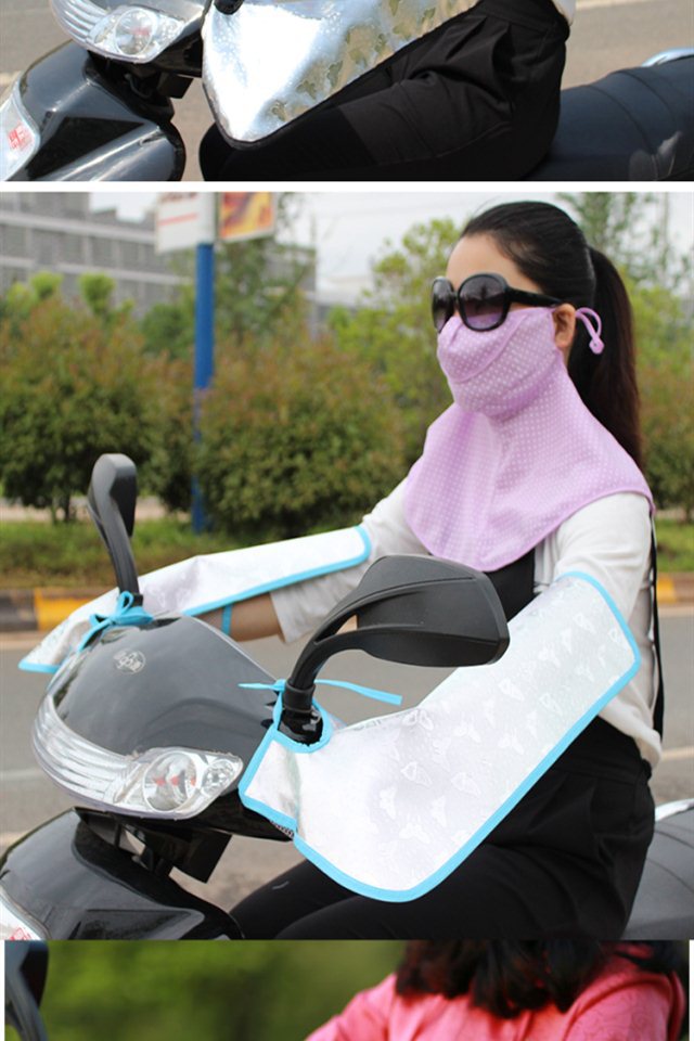 Electric Bicycle Motorcycle Sunscreen and Waterproof UV-Proof Men's and Women's Cycling Extended Sun-Proof Gloves Handle Cover Electric Bicycle Motorcycle Sunscreen and Waterproof UV-Proof Men's and Women's Cycling Extended Sun-Proof Gloves Handle Cover
