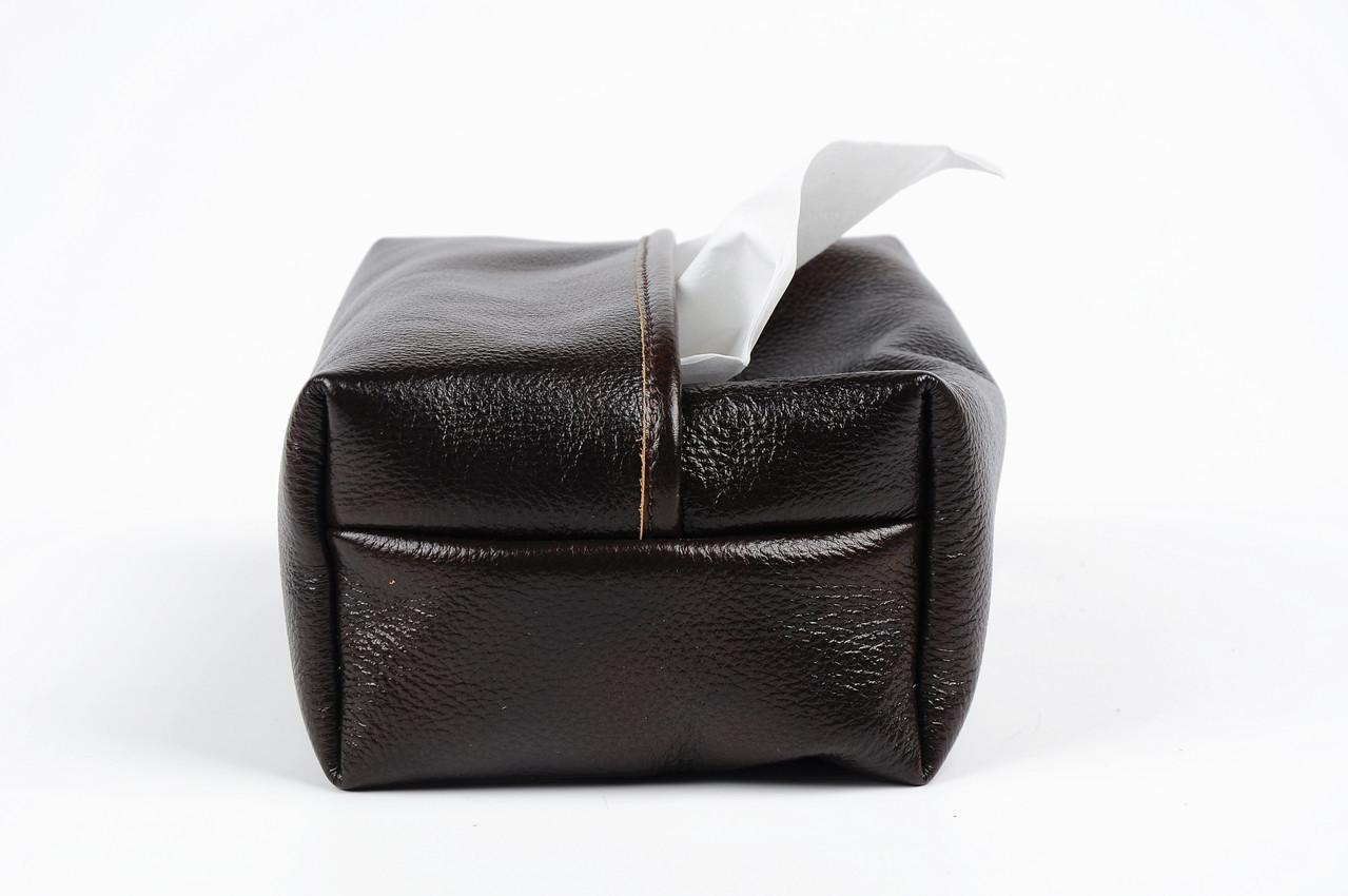 Factory Direct Sales Kraft Tissue Box Desk Restaurant Paper Extraction Box Home Car Oil Wax Cowhide Customizable Logo