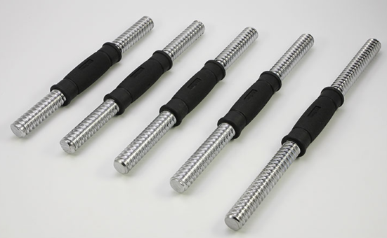 Double-Brand Rubber Handle Electroplating Dumbbell Rod Sporting Goods