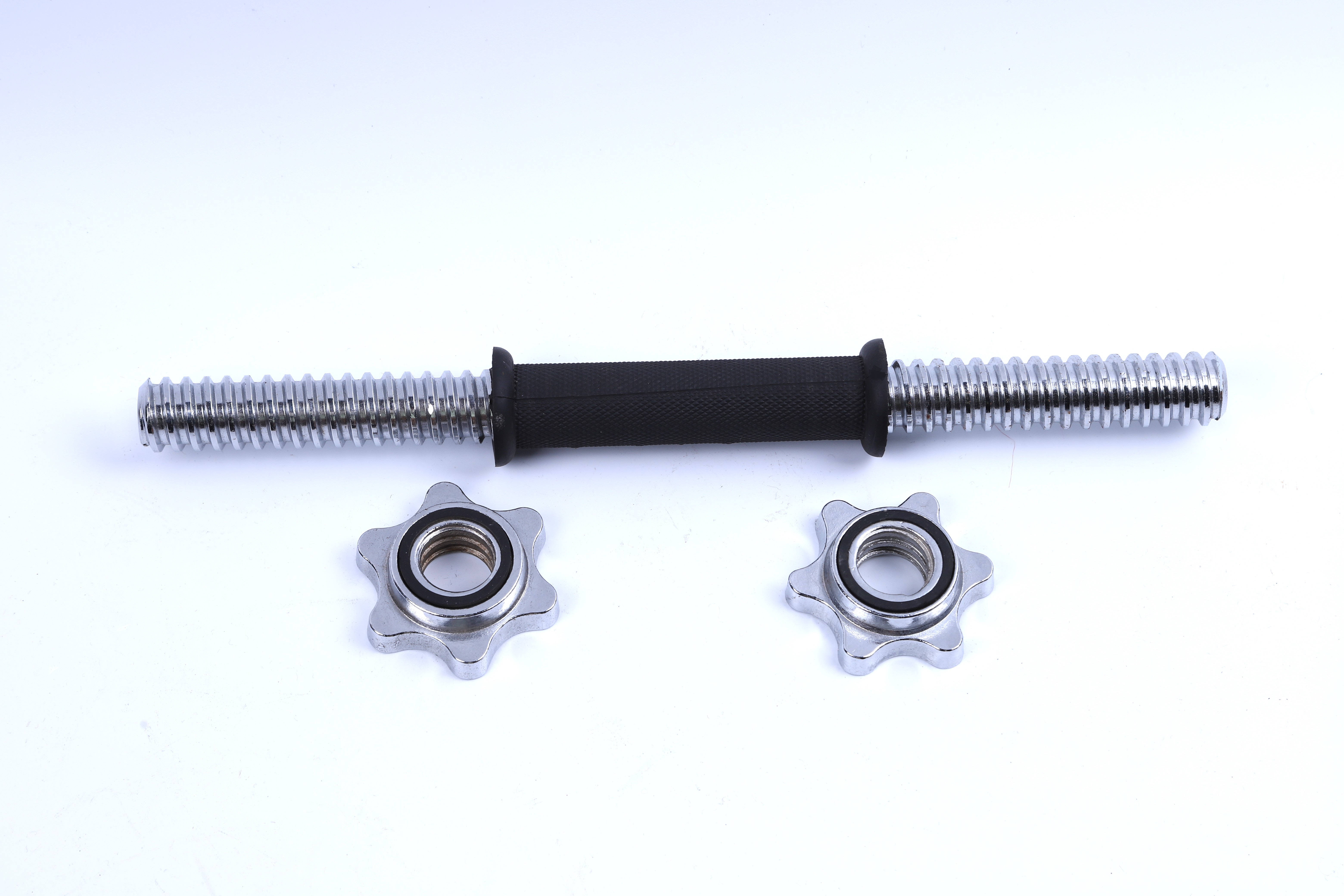 Double-Brand Rubber Handle Electroplating Dumbbell Rod Sporting Goods
