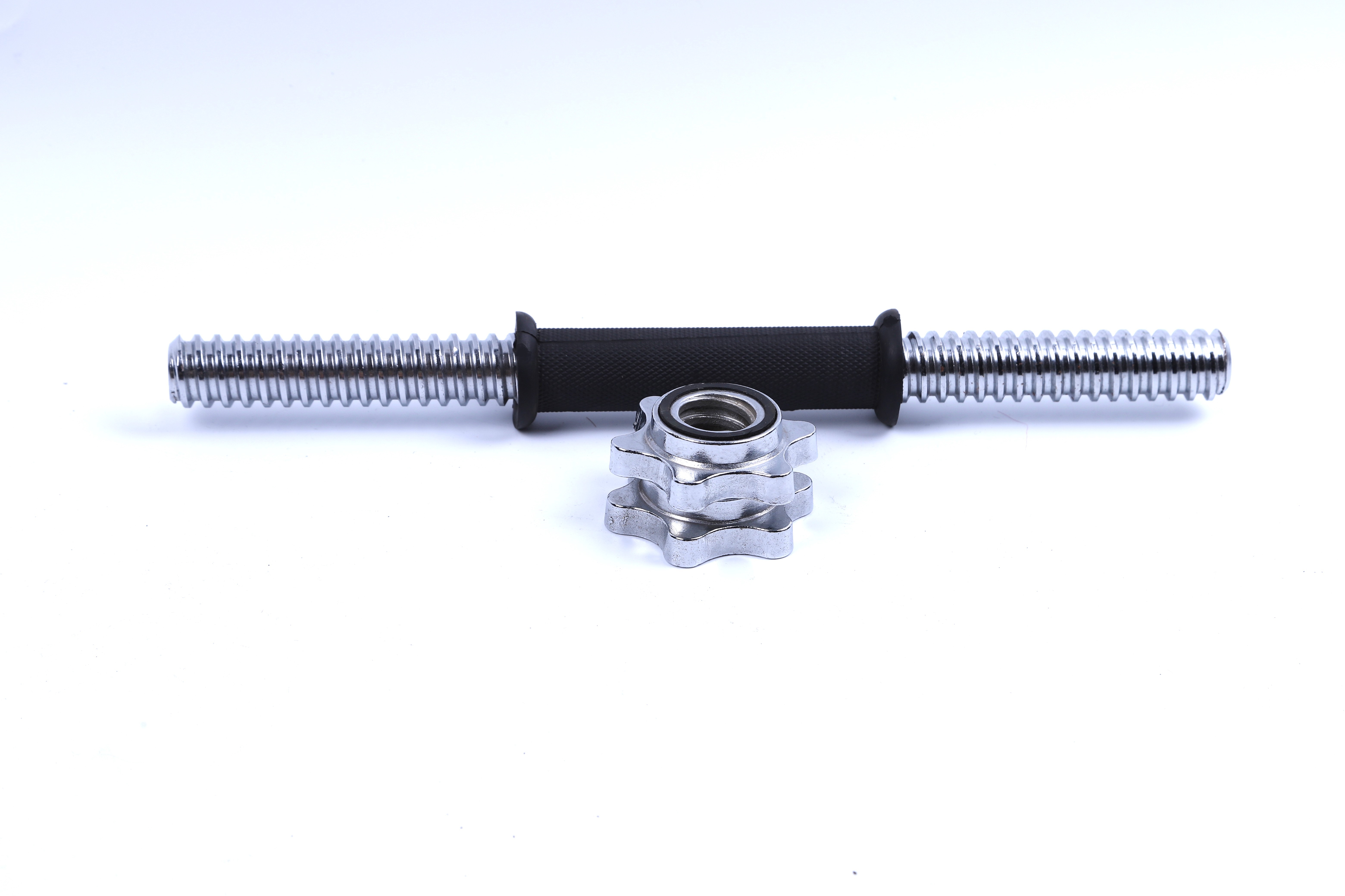 Double-Brand Rubber Handle Electroplating Dumbbell Rod Sporting Goods