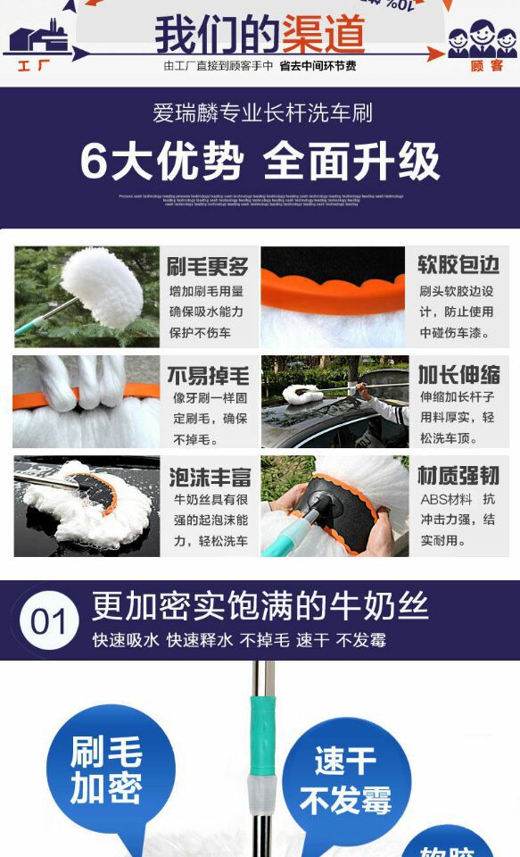 Car Mop Car Wash Wax Brush Long Handle Telescopic Cotton Soft Brush Mop Cleaning Car Dust Removal Soft Duster Tool Special Car Mop Car Wash Wax Brush Long Handle Telescopic Cotton Soft Brush Mop Cleaning Car Dust Removal Soft Duster Tool Special