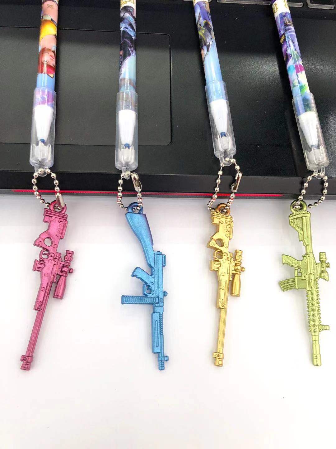 PUBG Toy Jesus Survival PUBG Mobile AKM Equipment Mini Pendant Simulation Weapon Student Gel Pen